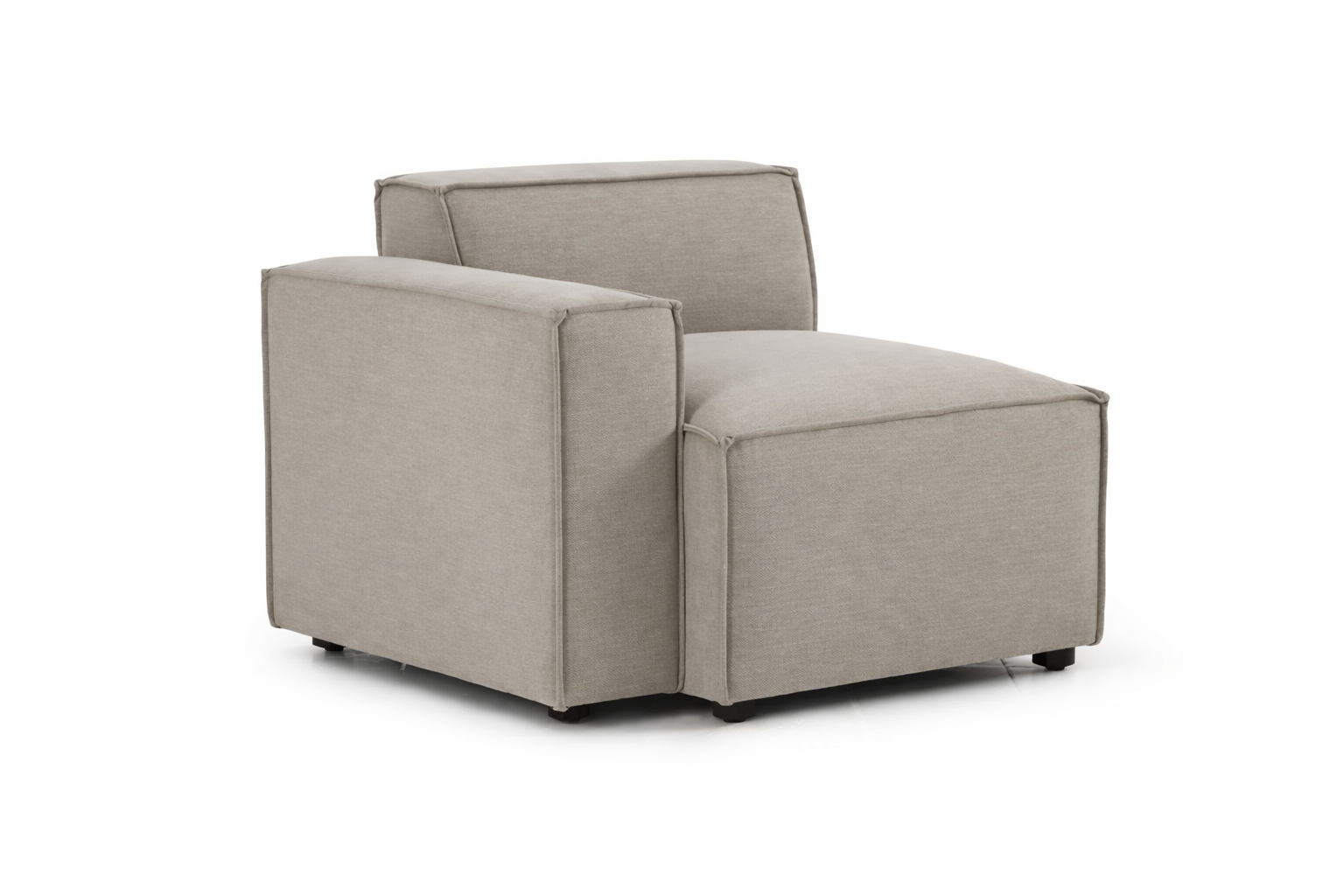  left arm modular sofa seat with deep cushioning and soft fabric