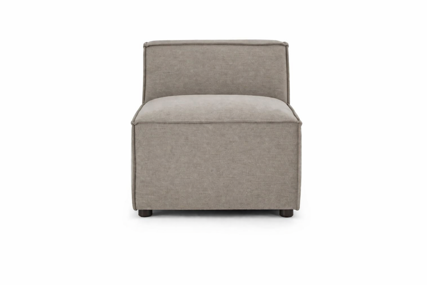 cocoon single modular seat with plush cushioning and neutral fabric