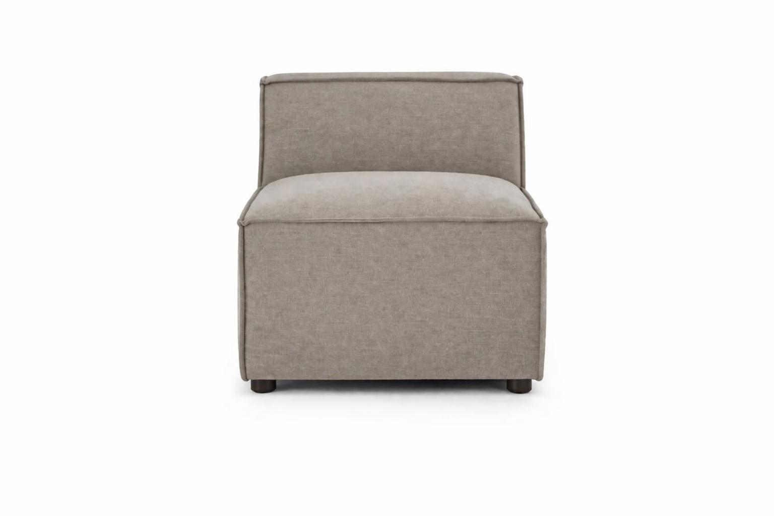 cocoon single modular seat with plush cushioning and neutral fabric