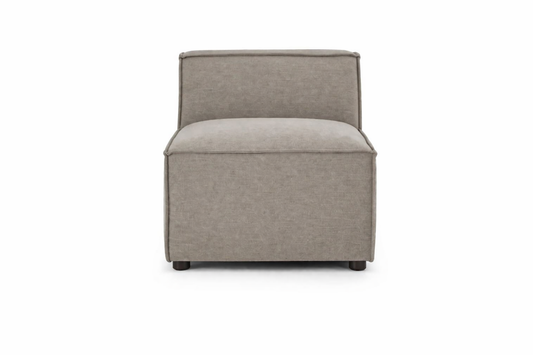 cocoon single modular seat with plush cushioning and neutral fabric