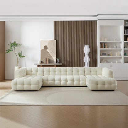 Kyla Soft Boucle U Shape Sectional Sofa