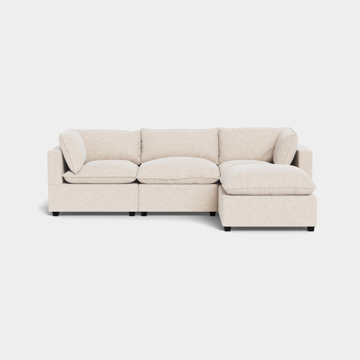 Poka 3 Seat Modular Sofa + Footstool