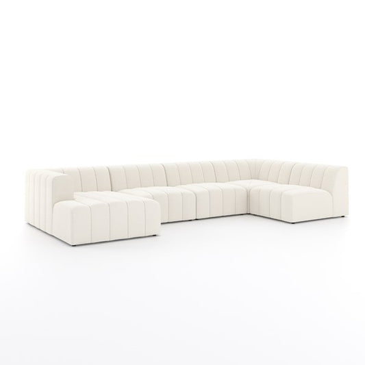 spacious chaise corner sofa with low profile and minimalist design
