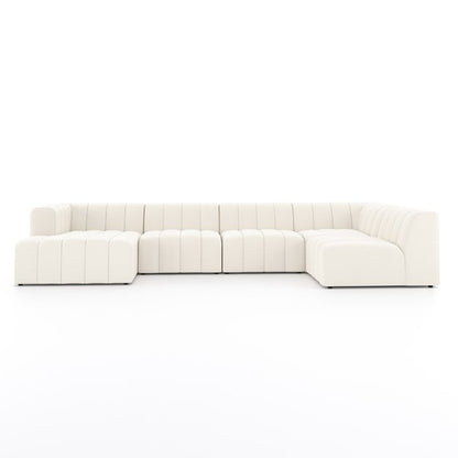 modern modular sofa with extended chaise and clean lines
