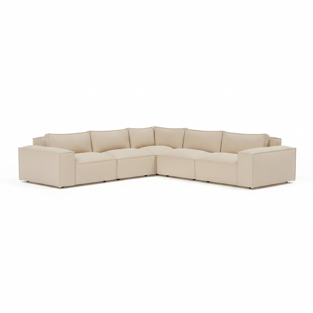 double corner sofa designed for spacious modern living
