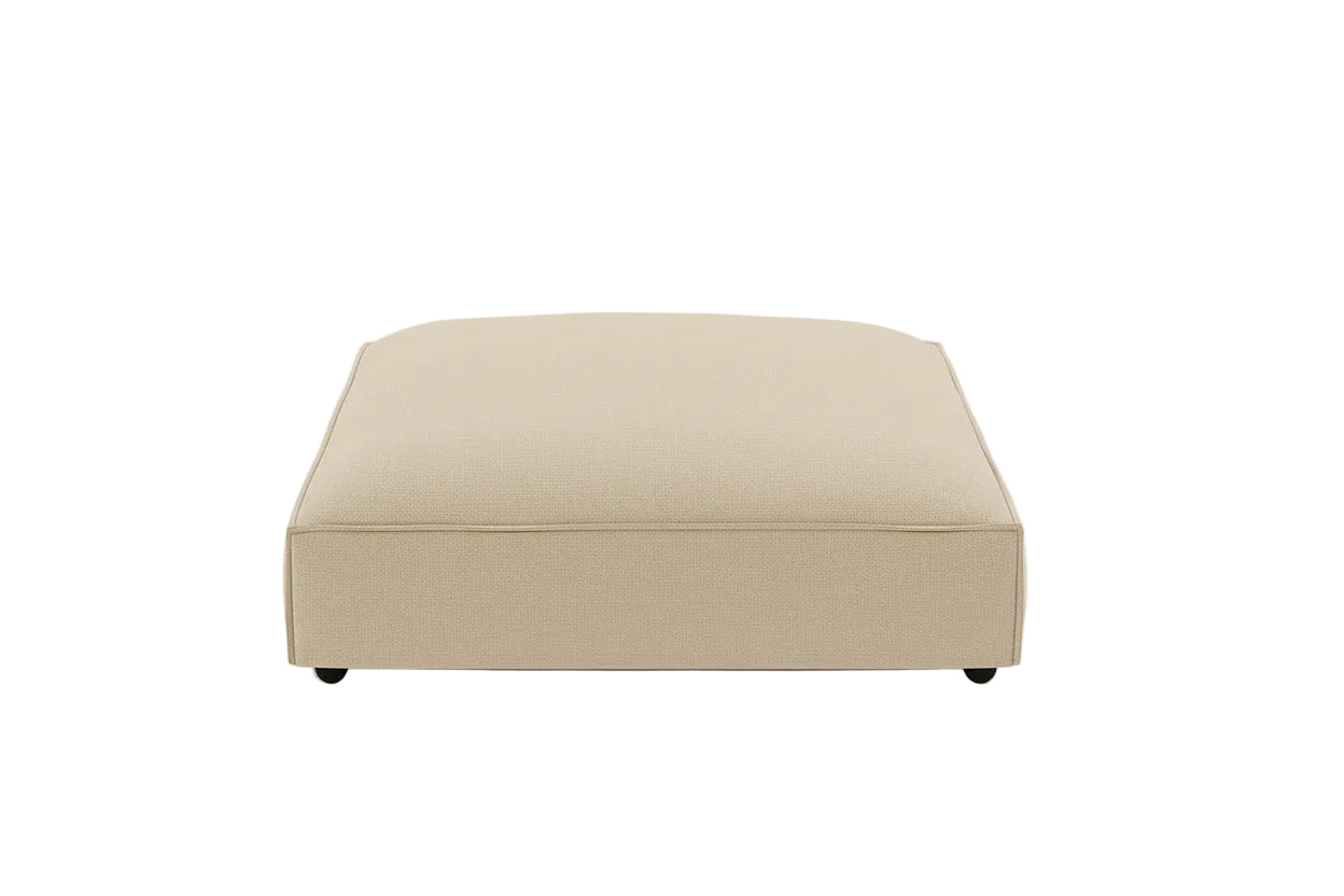 upholstered footstool designed to complement modular sofas with added comfort
