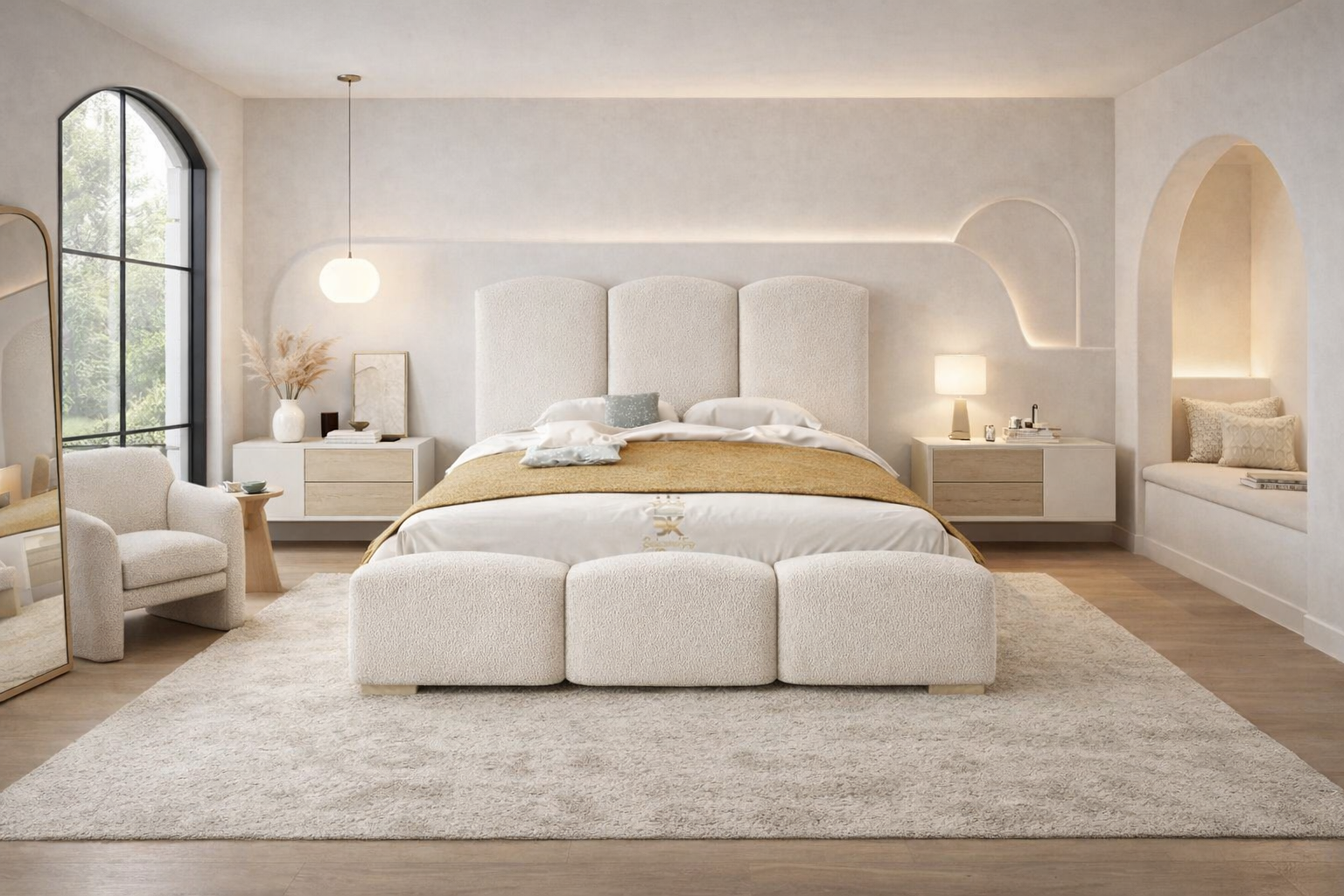 Soft, cocooning shape with striking panel definition