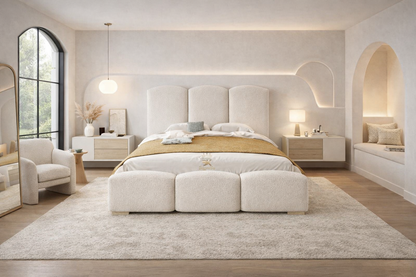 Soft, cocooning shape with striking panel definition