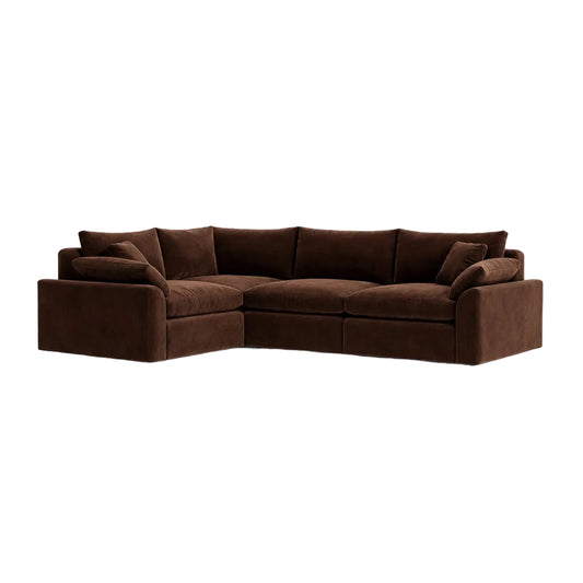 contemporary sectional corner sofa with clean lines and generous seating space