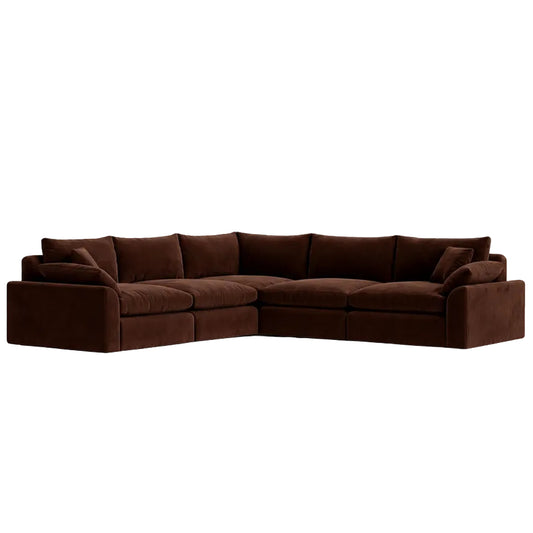 large modular double corner sofa with deep seating and flat pack design for modern homes
