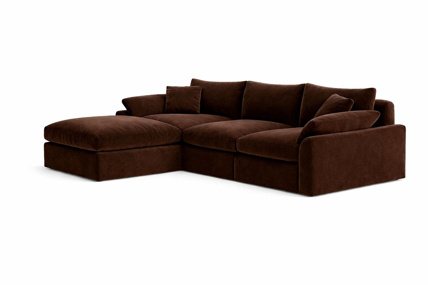 compact flat pack chaise sofa with detachable section for versatile room layouts
