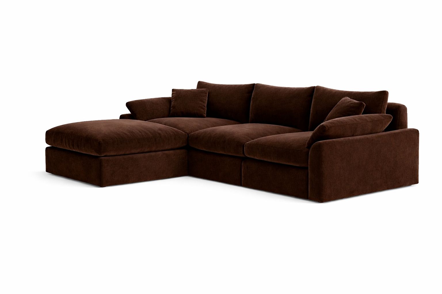 compact flat pack chaise sofa with detachable section for versatile room layouts
