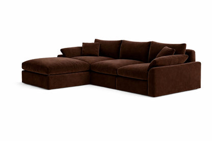 compact flat pack chaise sofa with detachable section for versatile room layouts
