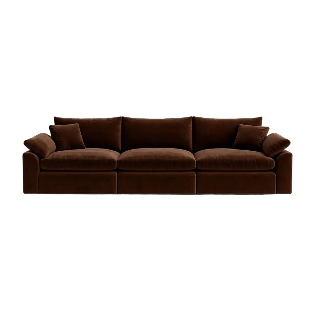 large flat pack modular sofa with deep seats and plush cushions for modern living rooms

