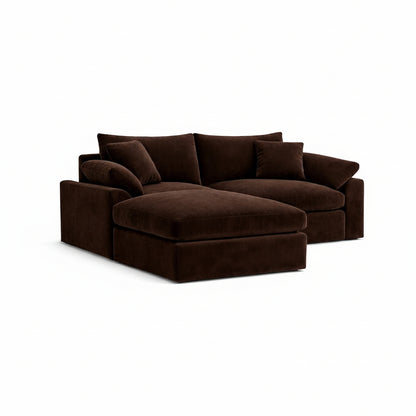 flat packed modular chaise sofa designed for easy delivery and modern homes
