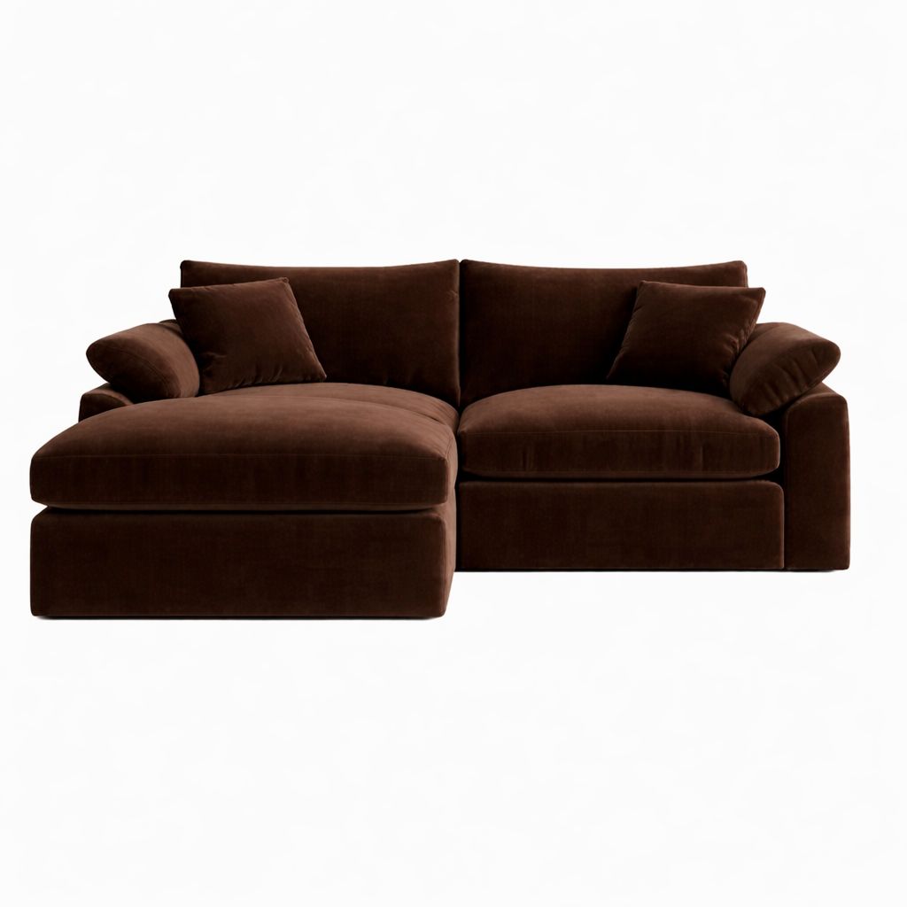modern flat pack chaise sofa with deep seating and modular design for flexible living spaces
