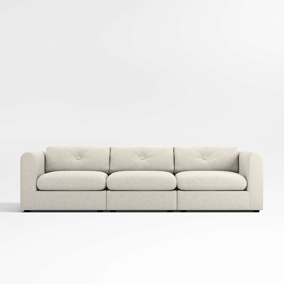 Nobu 3 piece modular sofa with ottoman styled for modern interiors
