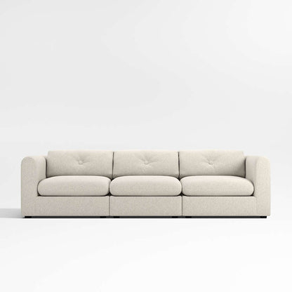 Nobu 3 piece modular sofa with ottoman styled for modern interiors
