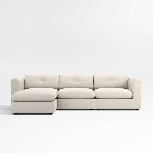 Nobu 3 Piece Modular Sofa with Footstool – Luxury Sectional UK
