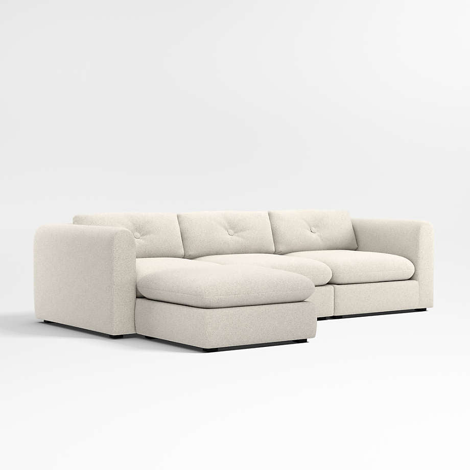 Nobu modular 3 piece sofa set with matching footstool and deep seating
