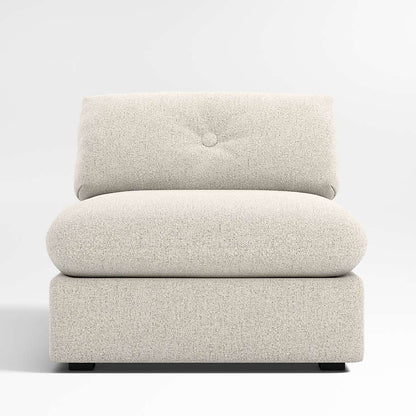  Nobu armless modular sofa seat in luxe fabric with contemporary design