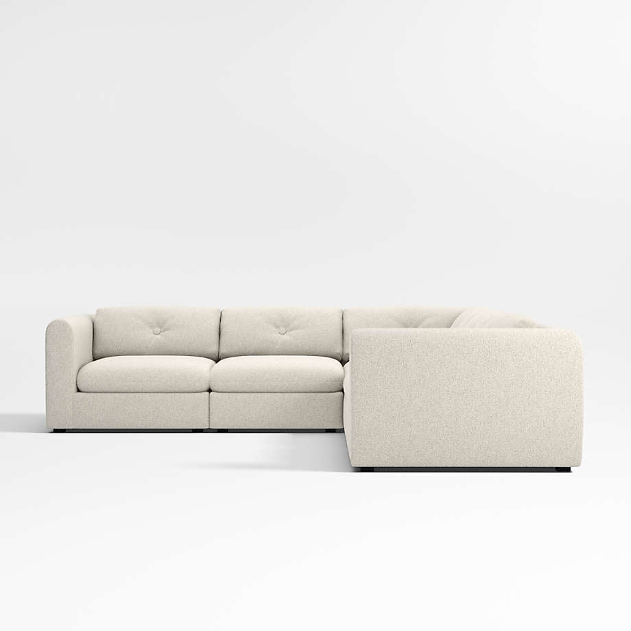 Nobu double corner sectional sofa with clean lines and plush cushions