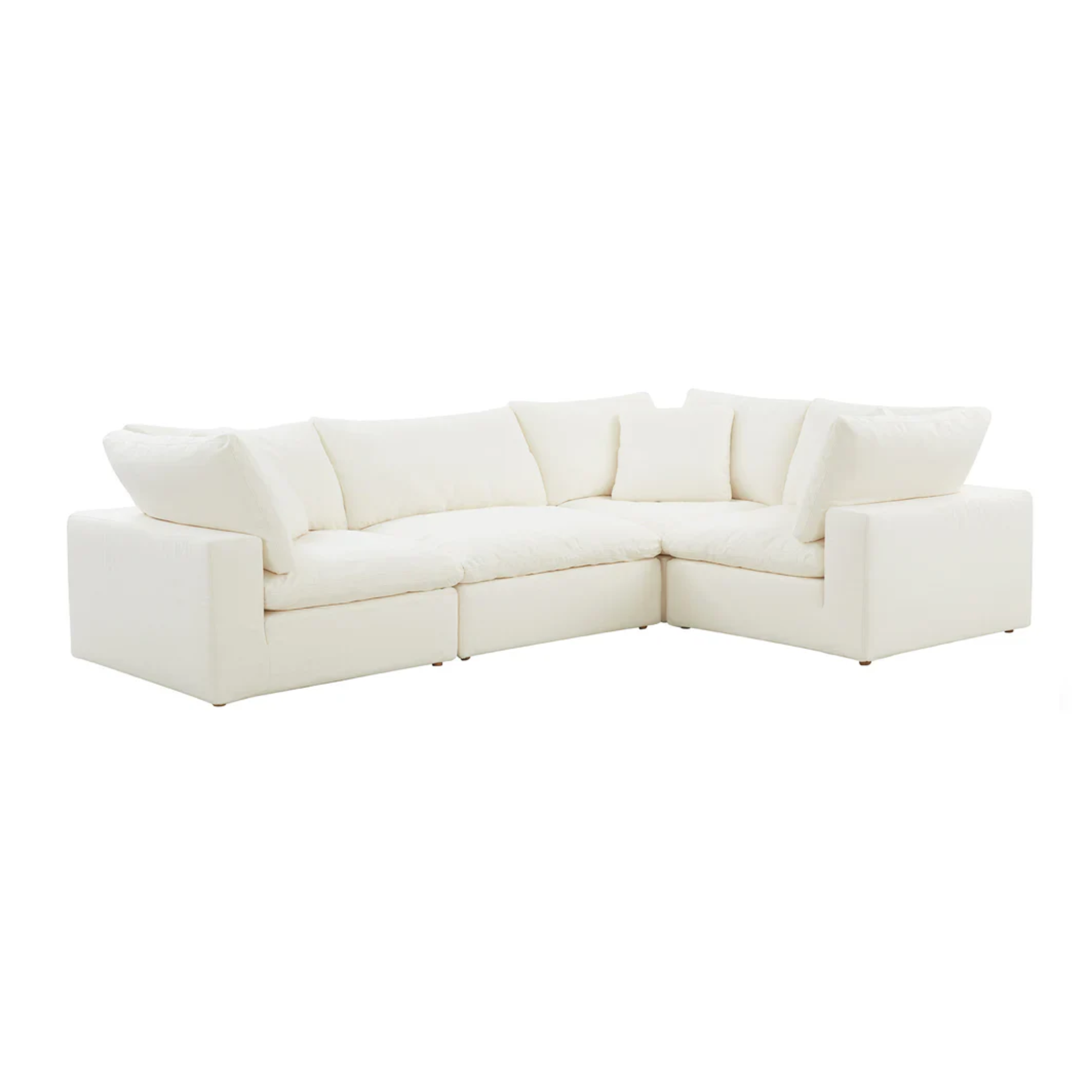 OPA Cloud modular L shape sofa with closed arm design and deep cushioned seating
