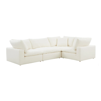 OPA Cloud modular L shape sofa with closed arm design and deep cushioned seating
