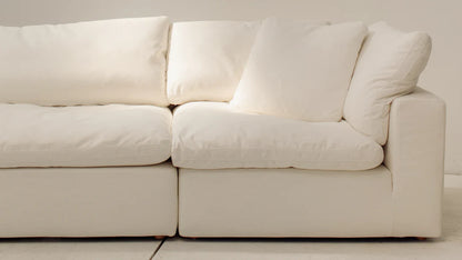 large modular U shape sofa with footstools designed for open-plan living and flexible configurations
