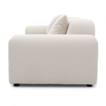 modern modular 3 seater sofa with deep seats, soft fabric and a sleek low-profile silhouette

