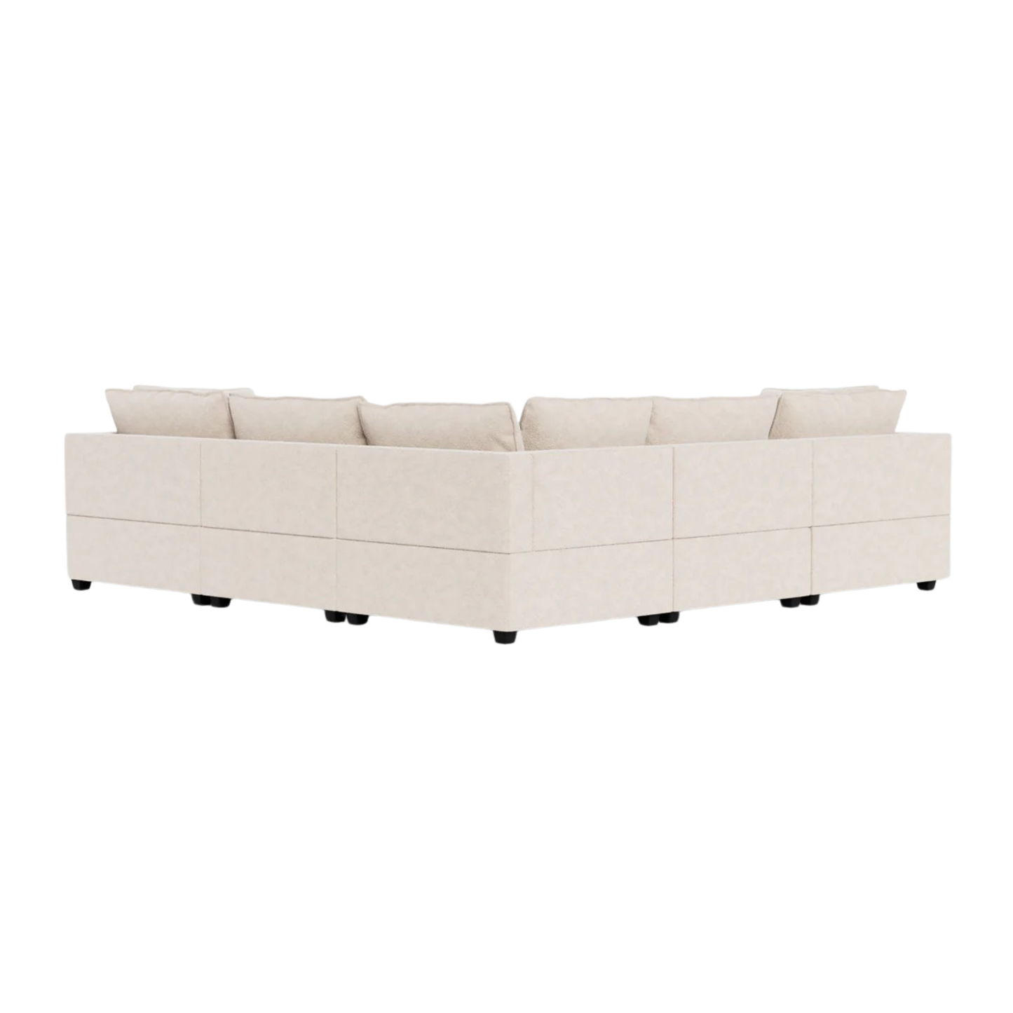 Designed to make an impact, the Poka Double Corner Modular Sofa brings together generous scale and refined simplicity. Its double-corner formation creates a seamless flow of seating, offering a striking yet inviting centrepiece for modern interiors.