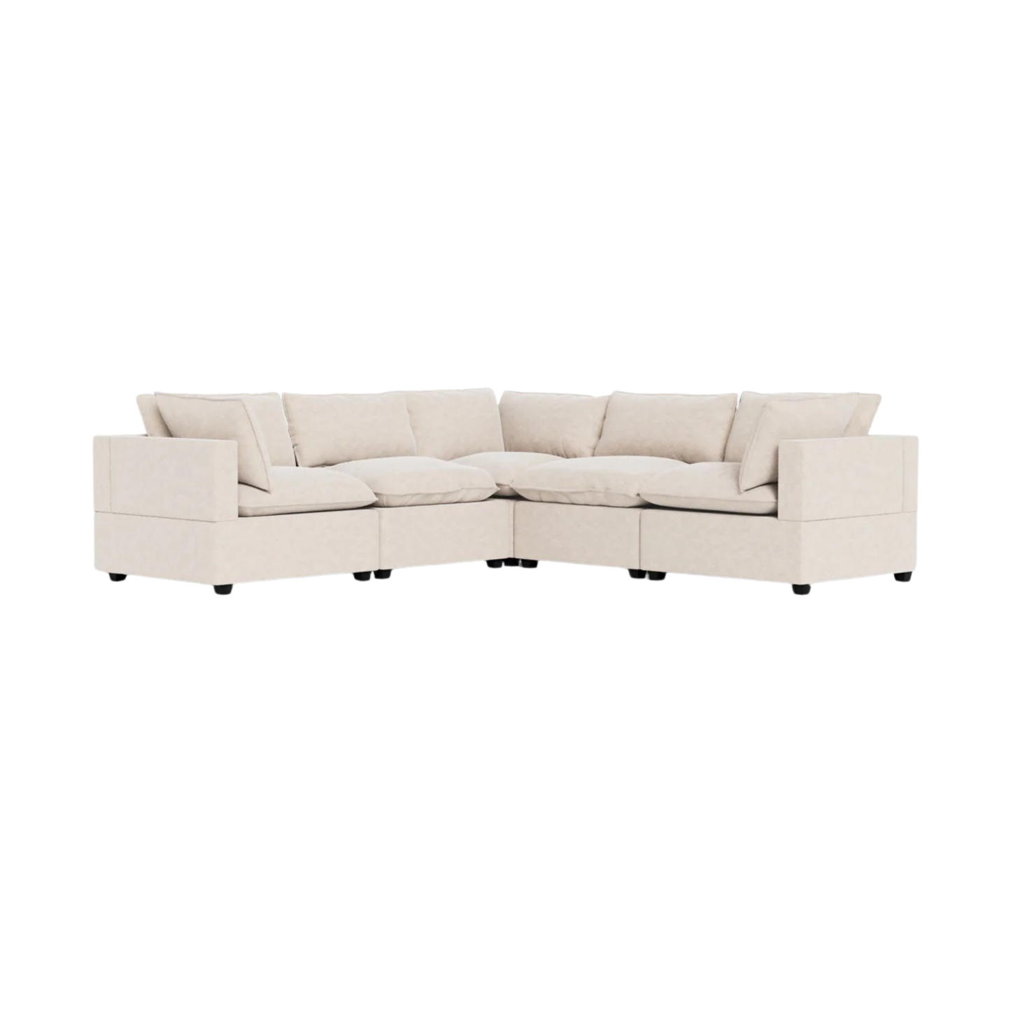 A bold expression of contemporary living, the Poka Double Corner Modular Sofa is designed to anchor your space with effortless sophistication. Its expansive double-corner layout creates a balanced, inviting silhouette—perfect for both entertaining and everyday relaxation.
