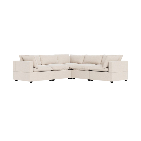 A bold expression of contemporary living, the Poka Double Corner Modular Sofa is designed to anchor your space with effortless sophistication. Its expansive double-corner layout creates a balanced, inviting silhouette—perfect for both entertaining and everyday relaxation.
