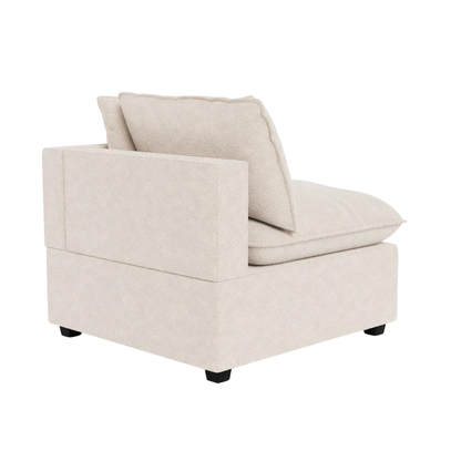 Sharp lines meet soft upholstery in the Poka’s refined arm structure. The tailored edges and precise proportions highlight craftsmanship, creating a modern, architectural presence within the space.
