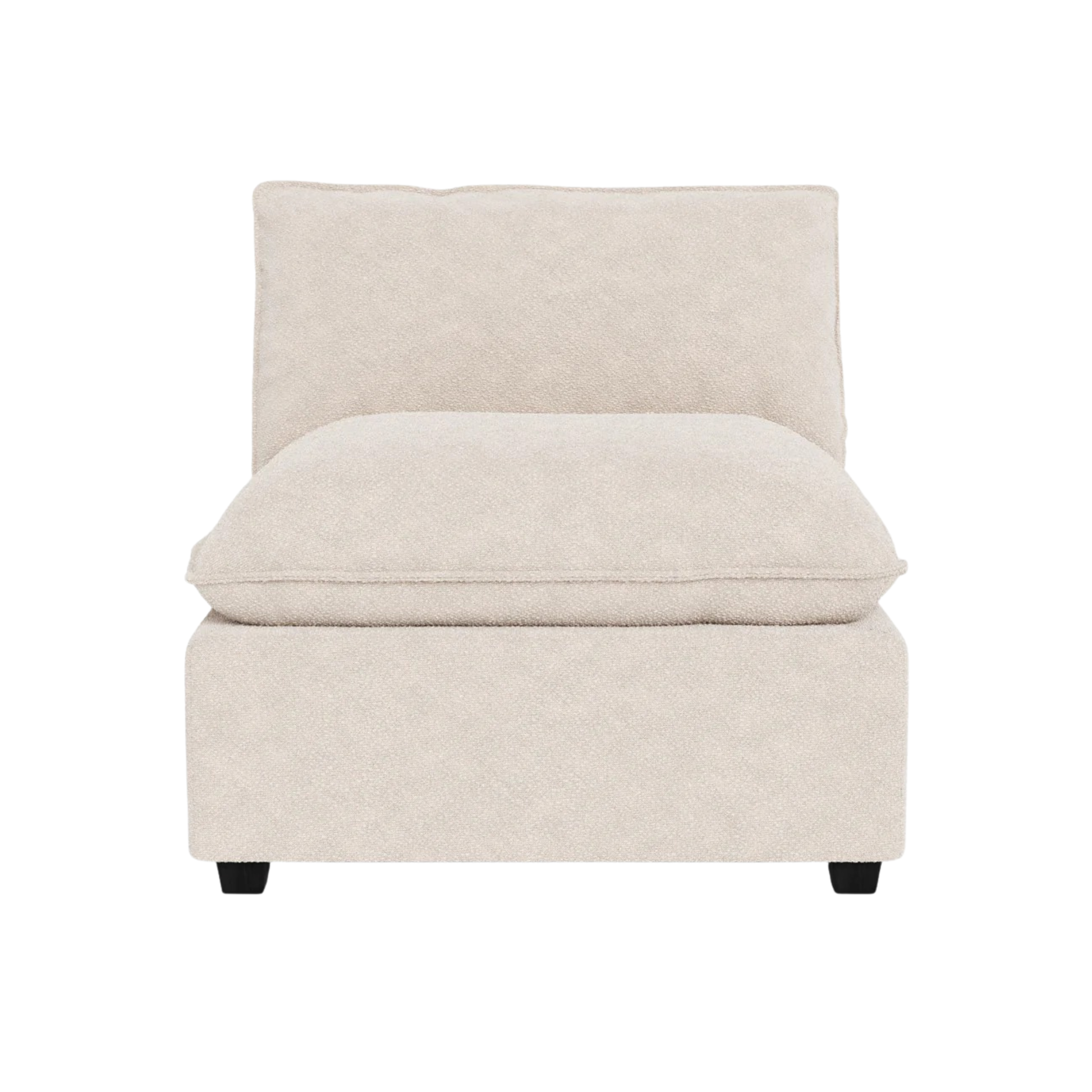 A versatile piece within the Poka collection, the Modular Single is designed to function beautifully on its own or as part of a larger configuration. Its generous proportions and relaxed cushioning create an inviting, lounge-worthy seat with a refined, contemporary edge.
