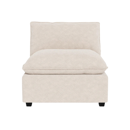 A versatile piece within the Poka collection, the Modular Single is designed to function beautifully on its own or as part of a larger configuration. Its generous proportions and relaxed cushioning create an inviting, lounge-worthy seat with a refined, contemporary edge.

