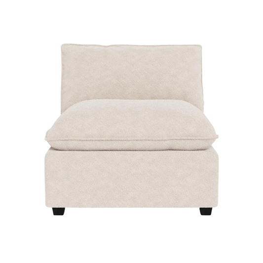 A versatile piece within the Poka collection, the Modular Single is designed to function beautifully on its own or as part of a larger configuration. Its generous proportions and relaxed cushioning create an inviting, lounge-worthy seat with a refined, contemporary edge.

