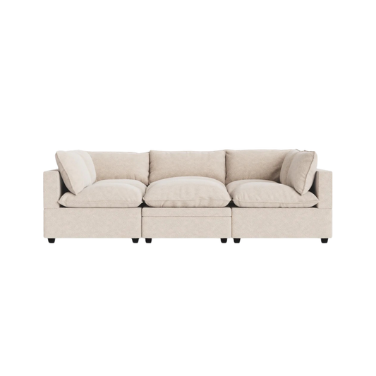 Generously proportioned with deep, plush seating, this configuration is crafted for sinking in and unwinding. The soft, cloud-like cushions deliver exceptional comfort while maintaining structure, making it ideal for both everyday living and entertaining.
