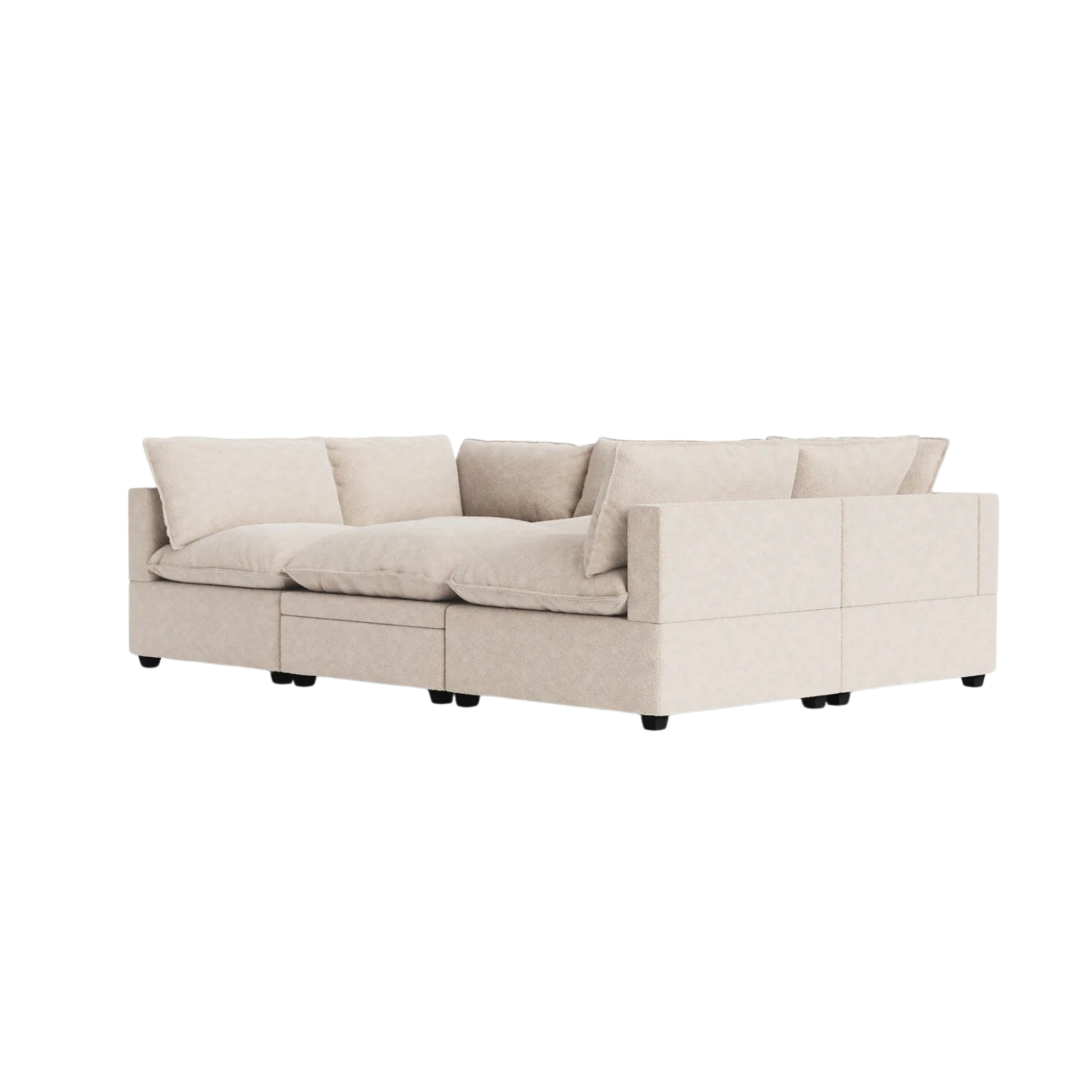 Clean lines, tailored upholstery, and considered detailing reflect a commitment to quality. Upholstered in your choice of premium fabric, the sofa is supported by a durable hardwood frame, ensuring lasting performance with a sophisticated finish.
