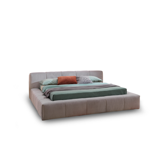  quodo bed with bold upholstered headboard and contemporary style