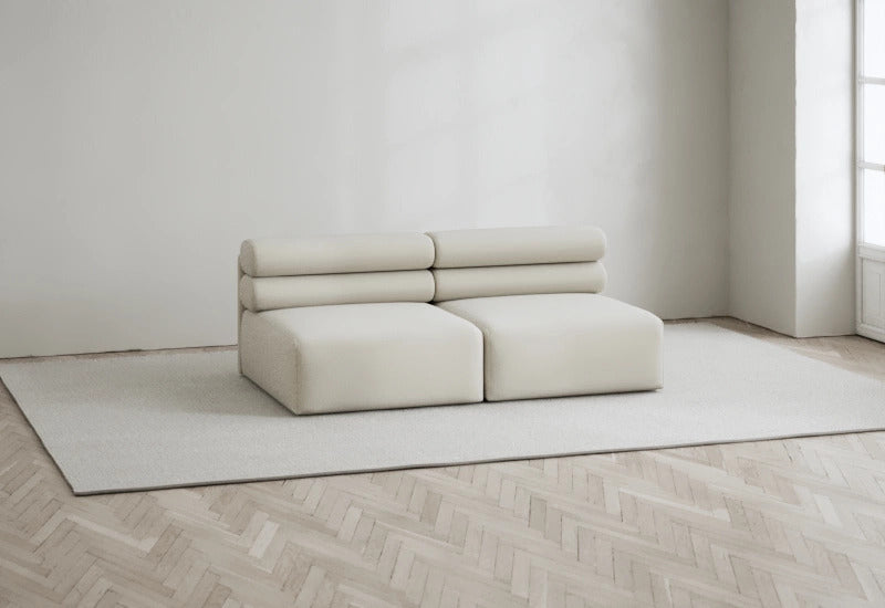 Roma loveseat sofa with clean lines and soft foam interiors