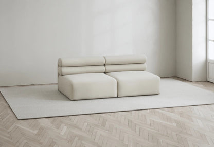 Roma loveseat sofa with clean lines and soft foam interiors
