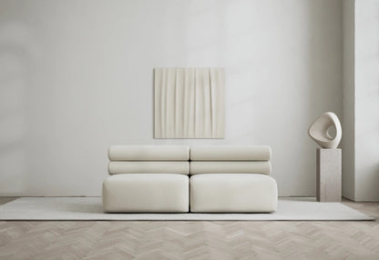 Roma 2 seater sofa with deep cushions and minimalist modern styling
