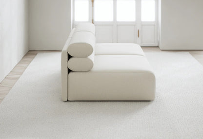 Roma 2 seater sofa upholstered in luxe fabric with cosy foam cushioning
