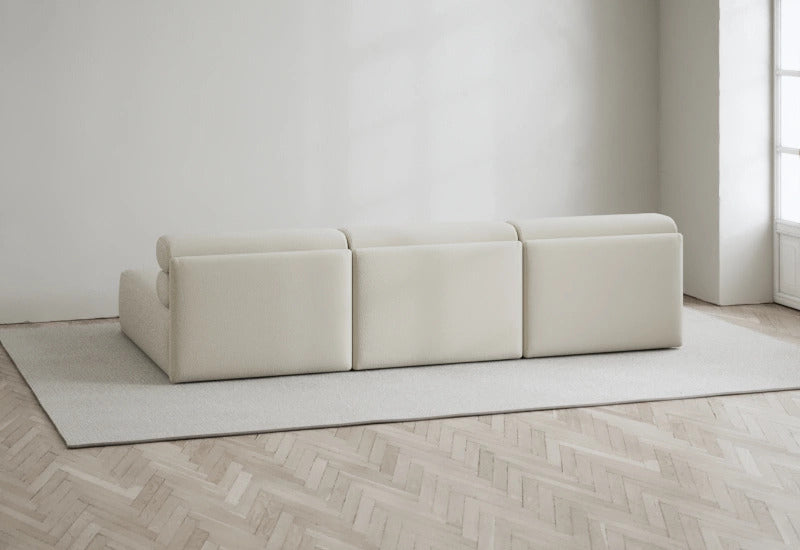 Roma 3 seat lounge sofa upholstered in premium fabric with soft foam seating

