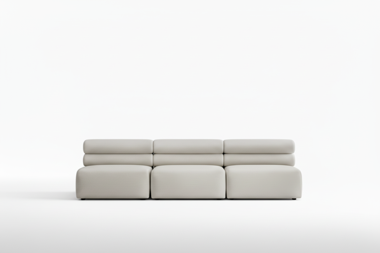 Roma 3 seat sofa with sleek design and plush seating in premium fabric

