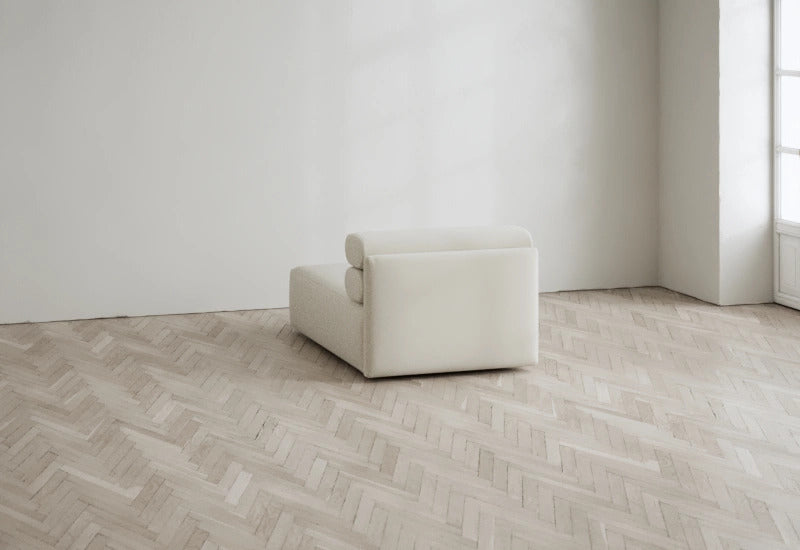 Roma single seat lounge chair with clean lines and plush comfort