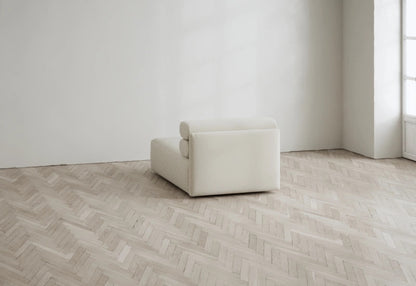 Roma single seat lounge chair with clean lines and plush comfort