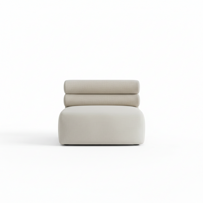 Roma lounge single seat sofa with deep cushioning and sleek contemporary design
