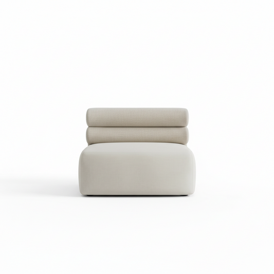 Roma lounge single seat sofa with deep cushioning and sleek contemporary design
